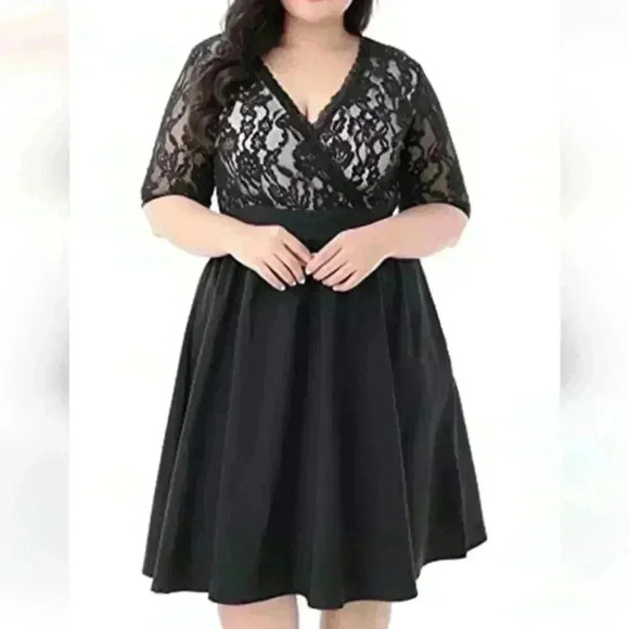 pinup fashions Dresses & Skirts - Pinup Fashion Black Lace Dress